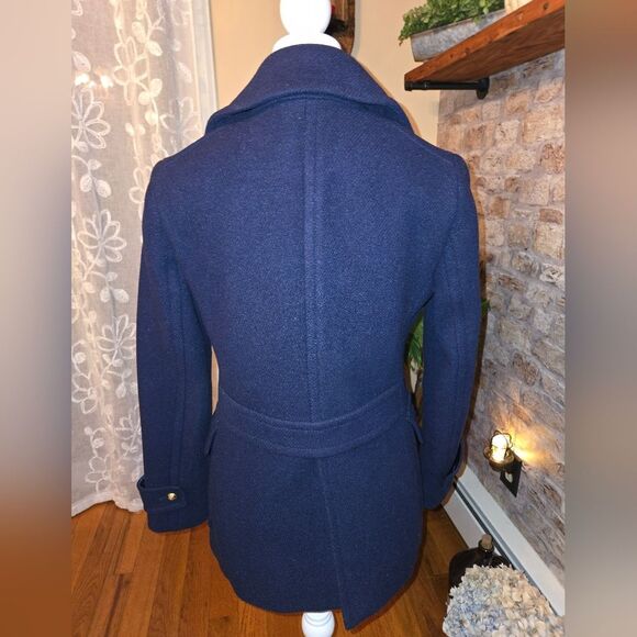 J.Crew Midnight Blue Stadium Cloth Jacket Womens Size 0 - Picture 2 of 12